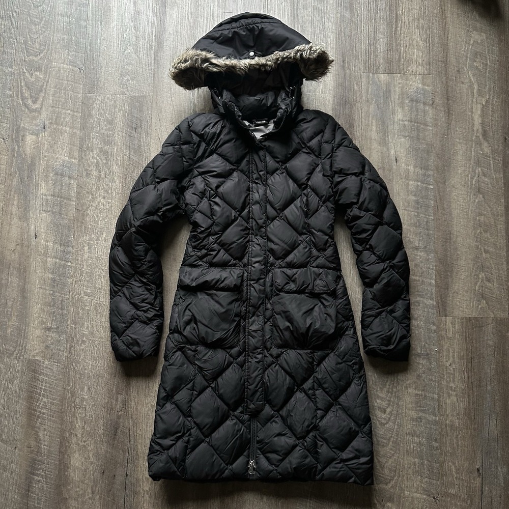 The North Face Women's Hooded Parka Size S 550 Down Puffer Jacket Black. Read!!